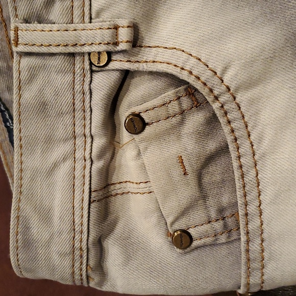 TOMHER Men's Light Gray Button Fly Jeans. Size W34 L32 - Picture 8 of 8